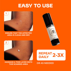 Fast-drying Motivo Scar Care formula with nearly invisible finish.