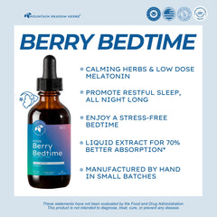 Mountain Meadow Herbs Berry Bedtime dropper displayed for easy dosing in children