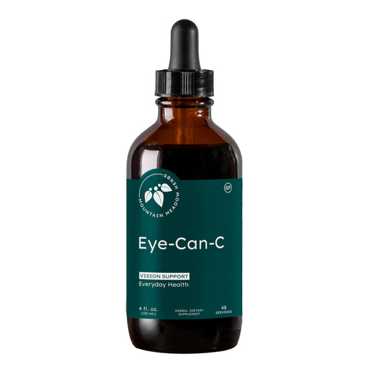 Mountain Meadow Herbs Eye-Can-C bottle front for daily eye health support.