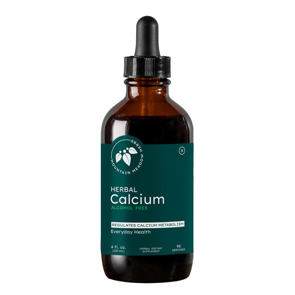 Mountain Meadow Herbs Herbal Calcium bottle front for daily bone support.