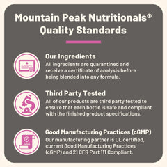 Pouring Mountain Peak Acid Assist capsules with water for daily routine.