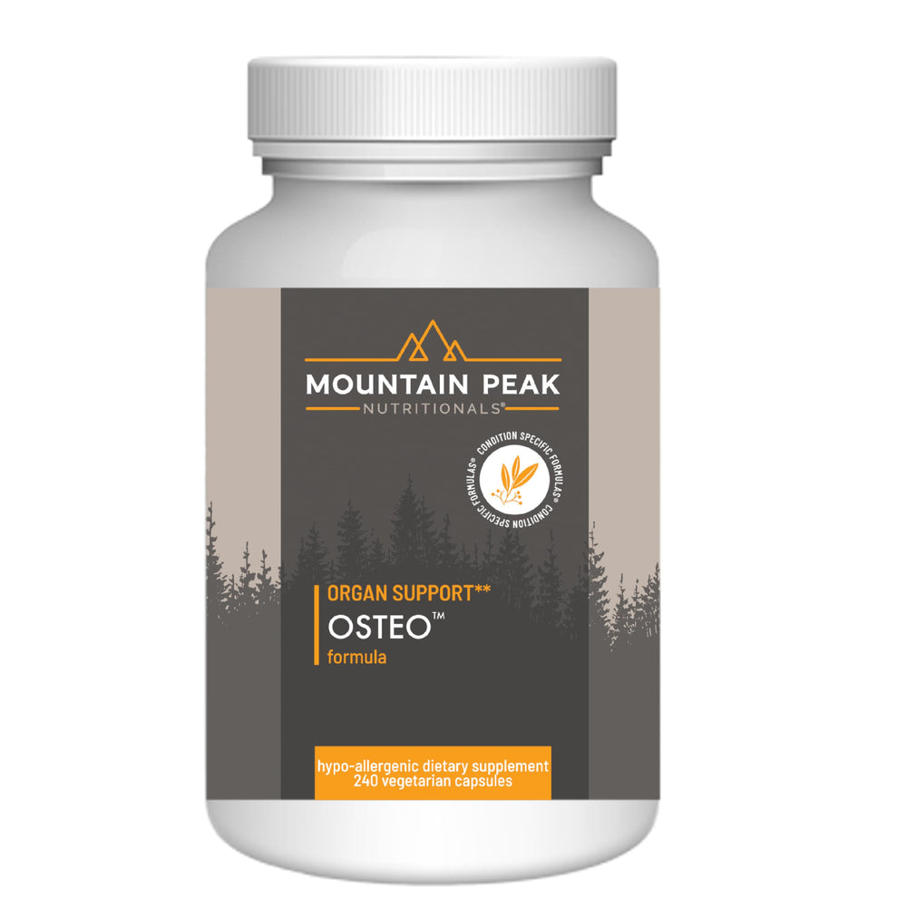 Mountain Peak Osteosupplement bottle cap for simple daily bone support