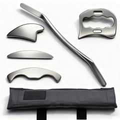 MOUOUSO 5-in-1 stainless steel muscle scraper set for targeted relief