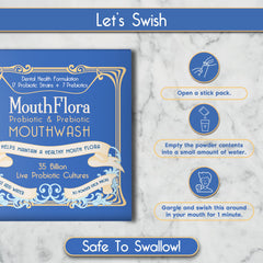 MouthFlora bottle cap for controlled dispensing and usage.