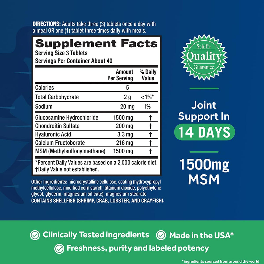 Move Free Advanced Plus MSM bottle in hand suggesting daily routine use