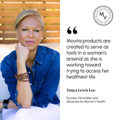 Movita Beauty organic ingredient blend supports vibrant hair, skin, and nails.