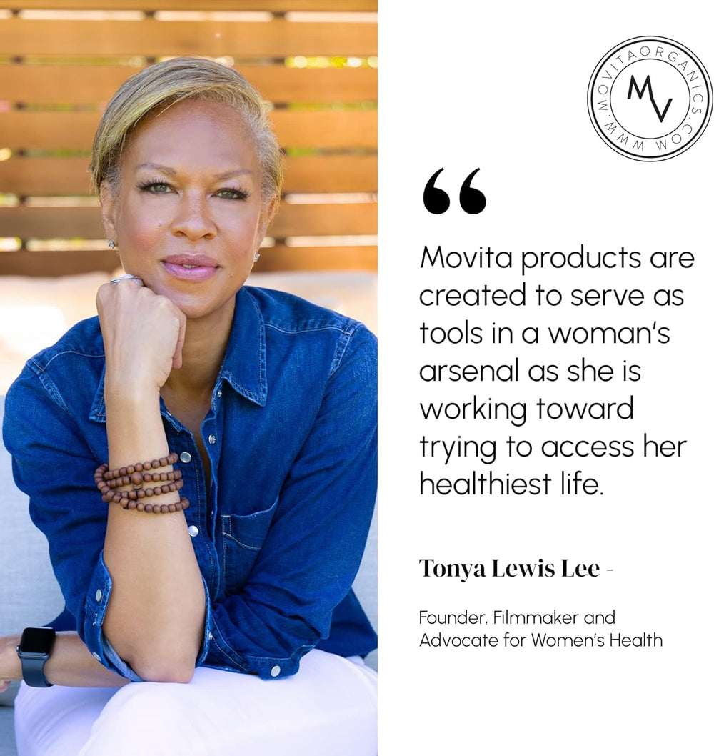 Movita ingredients panel highlighting organic non-GMO components