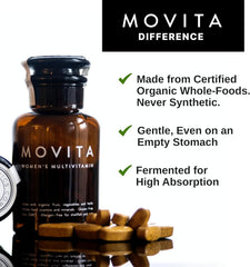 Movita bottle being poured for a quick daily routine