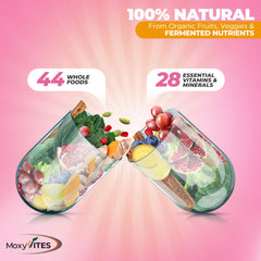MoxyVites probiotic strains visual, supporting digestive comfort and healthy gut flora.