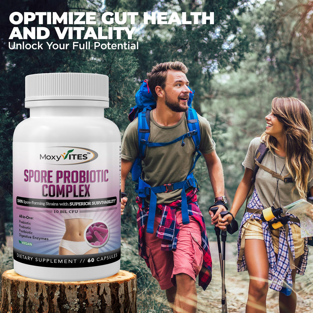 10 billion CFUs potency indicated for MoxyVites Spore Probiotic stability.