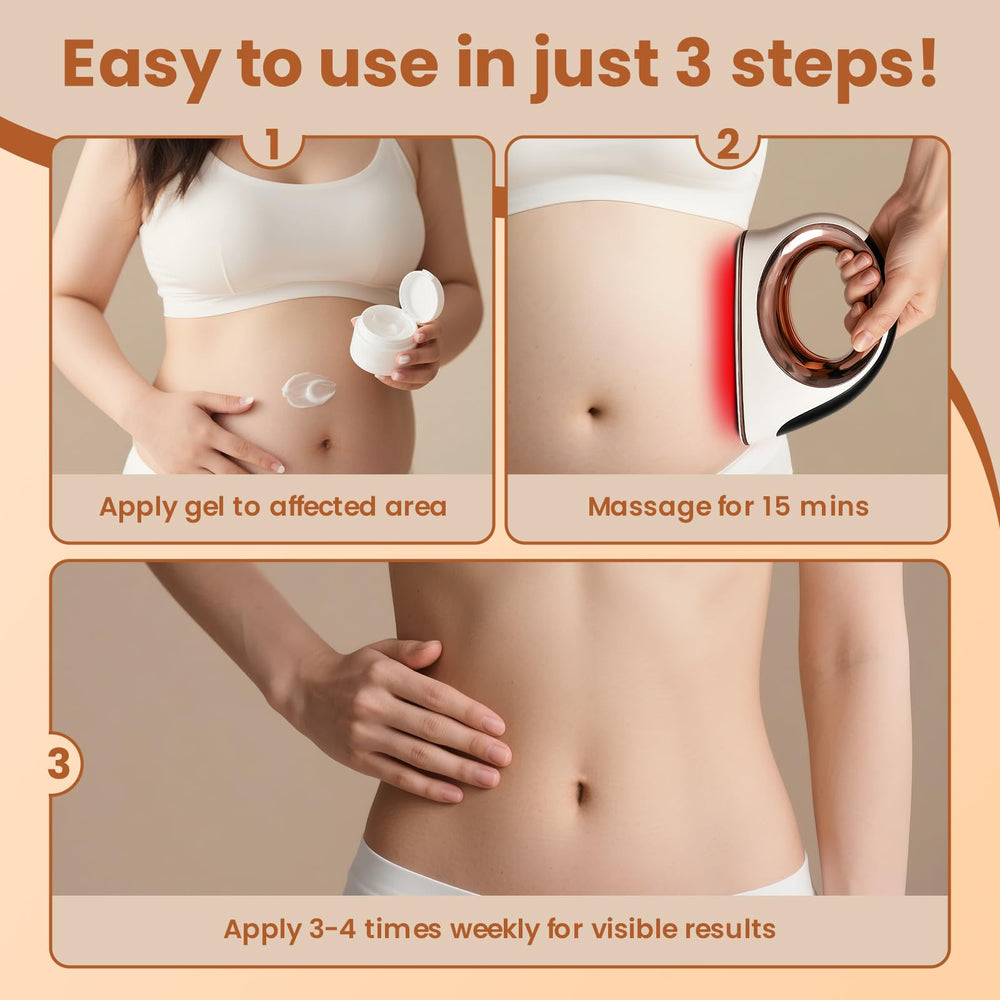 Mozoss cellulite massager portable design allows travel-friendly body care.