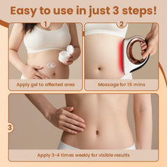 Mozoss cellulite massager portable design allows travel-friendly body care.