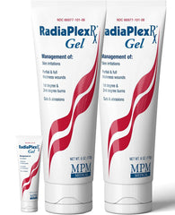 MPM RadiaPlex Rx wound gel dressing 6 oz tube applied to skin for moisture and protection