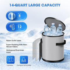 MQHOOB portable cold therapy bucket enables at-home recovery with ample capacity.