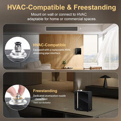 MQLMF HVAC diffuser with dedicated pipe connection for seamless large-area fragrance