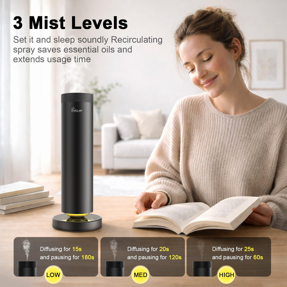 MQLMF waterless diffuser portable rechargeable design for cordless fragrance on the go.