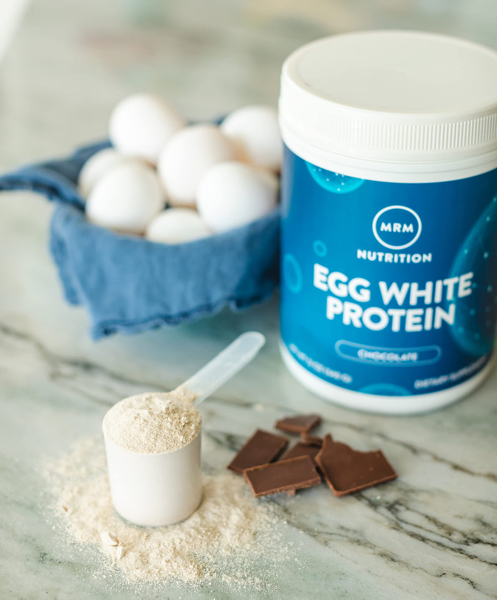 MRM Egg White Protein Chocolate baking ingredient in a batter mix