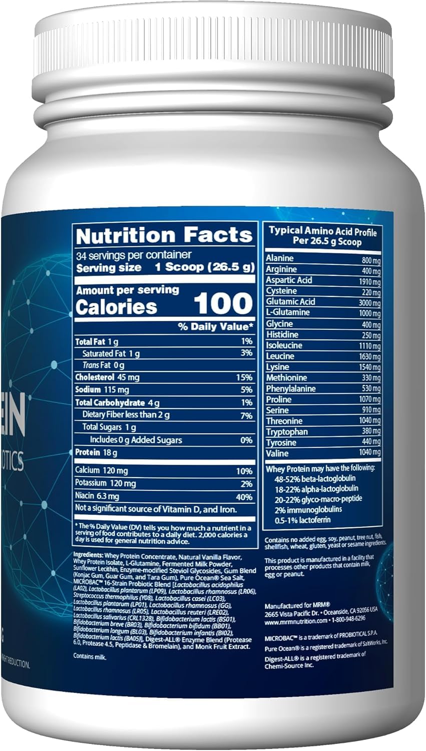 MRM Nutrition Whey Protein Vanilla scoop for versatile shakes and recipes