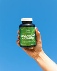 MRM Vegan Bone Maximizer organic algae source imagery emphasizing sustainable calcium.