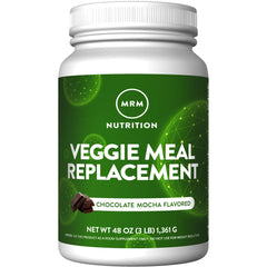 MRM Veggie Meal Replacement Chocolate Mocha tub for easy on-the-go vegan protein.