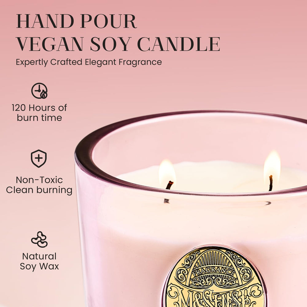 M&SENSE candle vessel close-up showcases reusable glass base for a stylish centerpiece.
