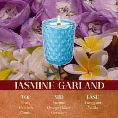 M&SENSE Jasmine Garland Candle container reuse suggests decorative value as vase.