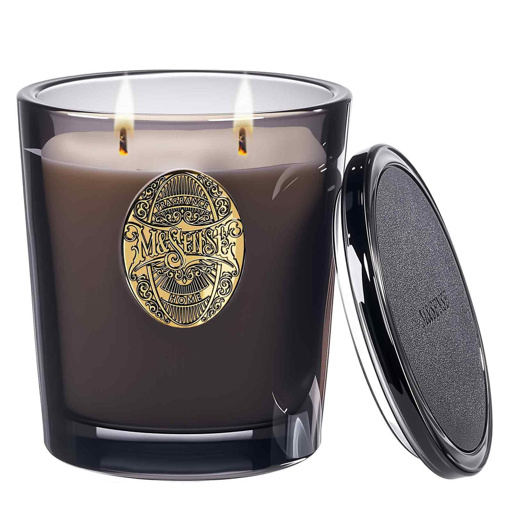 MSENSE large two-wick candle in Crisp Chill aroma for long-lasting fragrance.