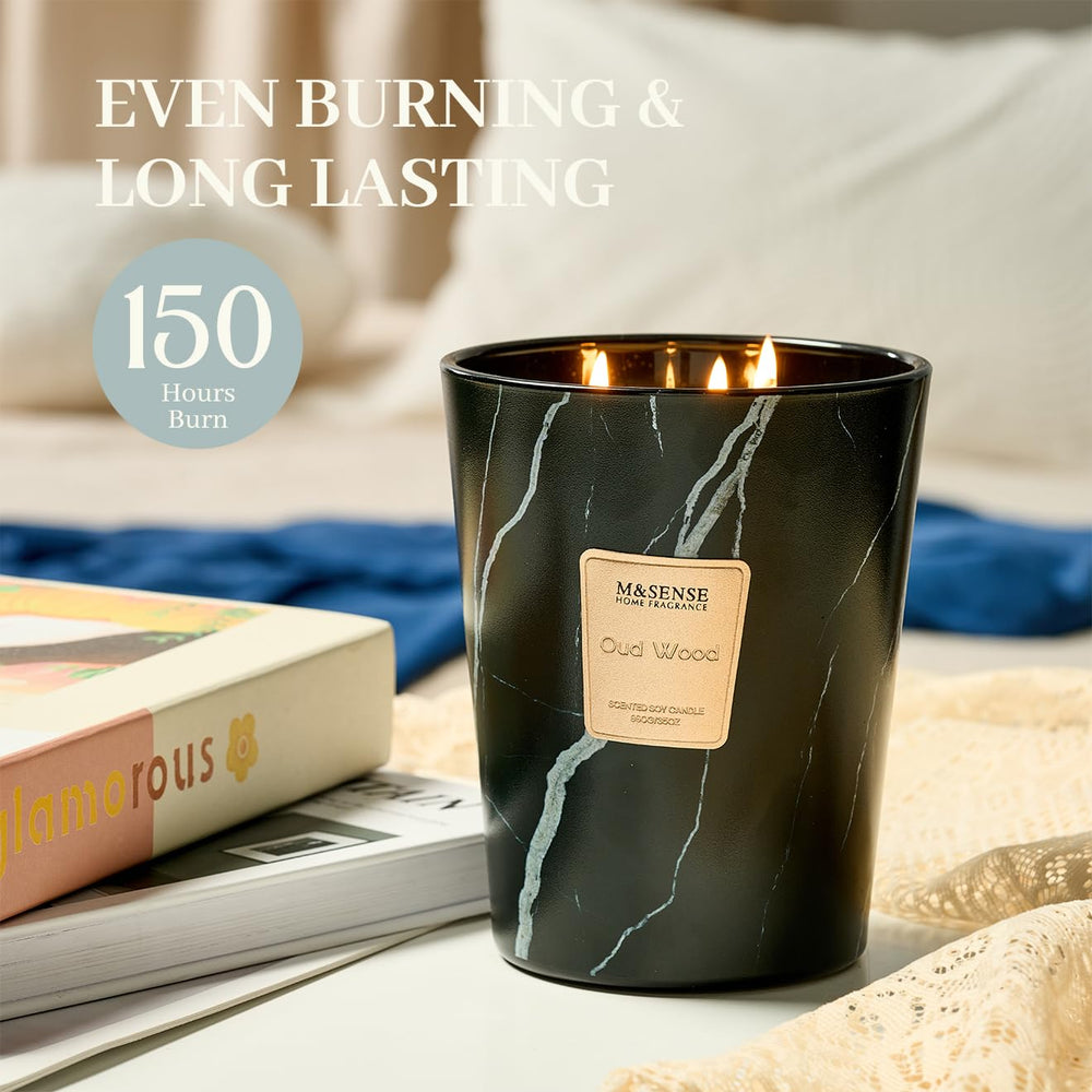 Gift-ready packaging from M&SENSE OudWood candle