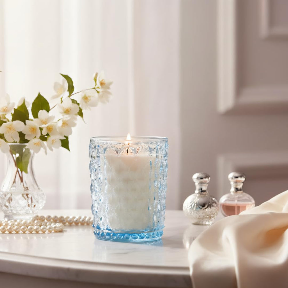 M SENSE Pear and Freesia candle burn time visual highlight up to 100 hours