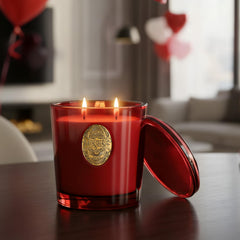 M&SENSE candle using a soy-palm wax blend for smooth, even burn and subtle scent