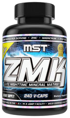 MST ZMK Nighttime bottle close-up showing zinc and magnesium for potential sleep support.
