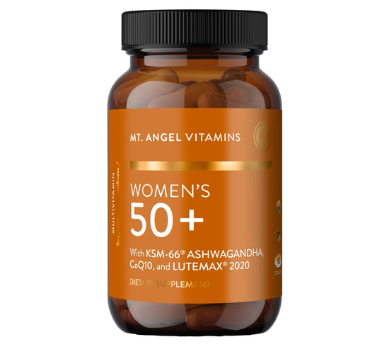 Mt. Angel Vitamins Daily Womens Multivitamin bottle for daily wellness support