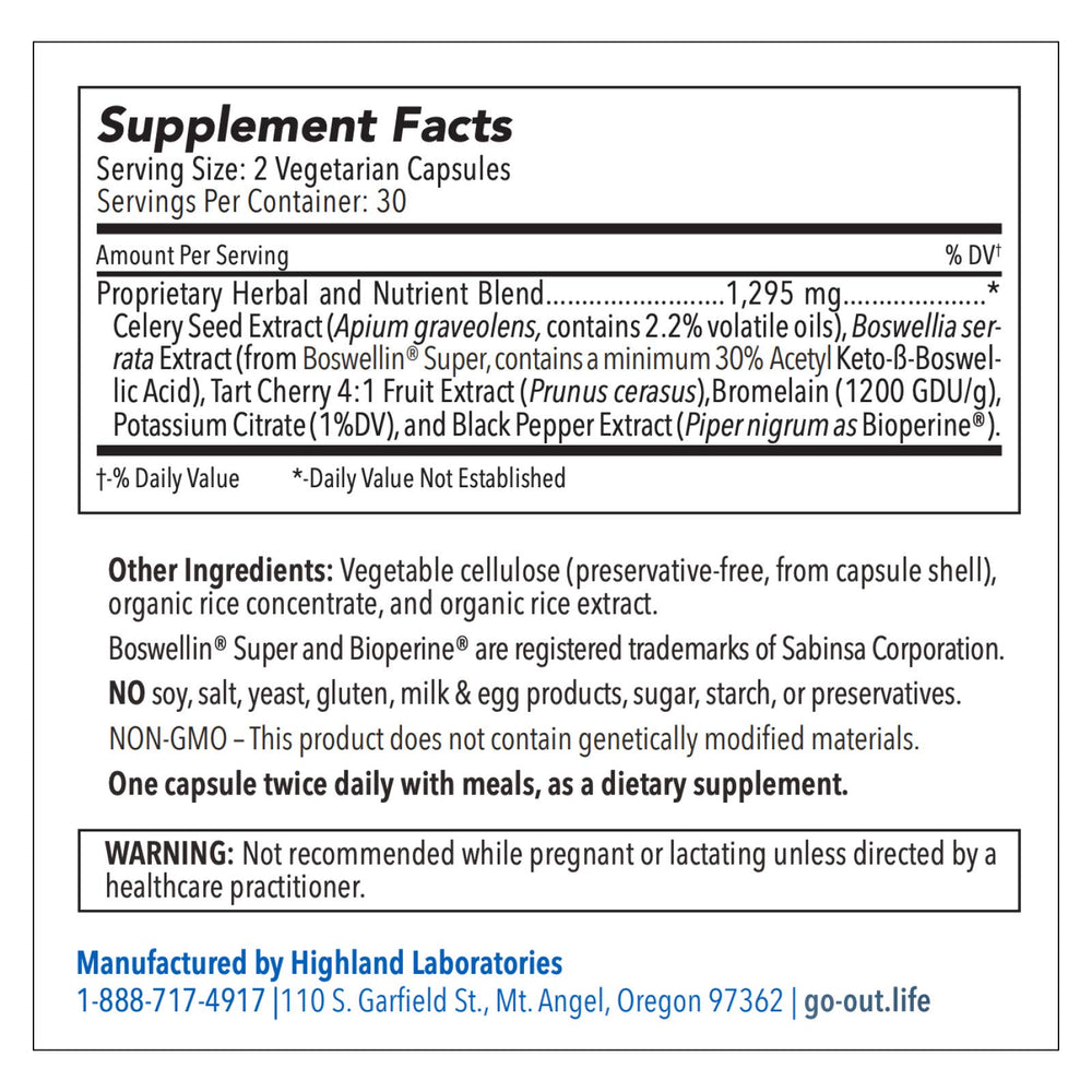 Serving-ready capsules for easy daily uric acid balance