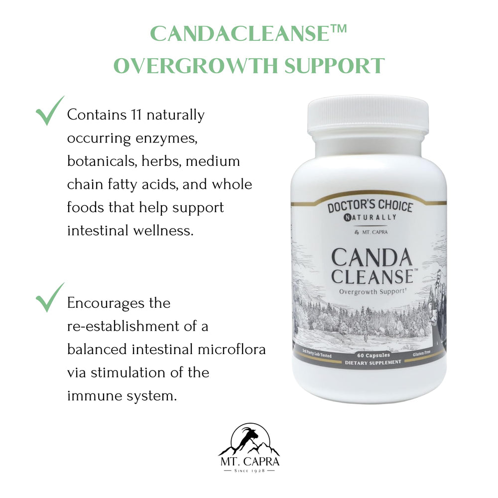 Mt. Capra CandaCleanse caprylic acid capsules for targeted microbial balance