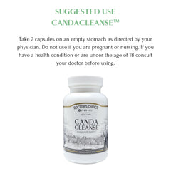 Mt. Capra CandaCleanse packaging closeup emphasizes daily use and capsule count