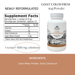 Mt Capra Goat Colostrum serving scoop for easy, measured daily doses.