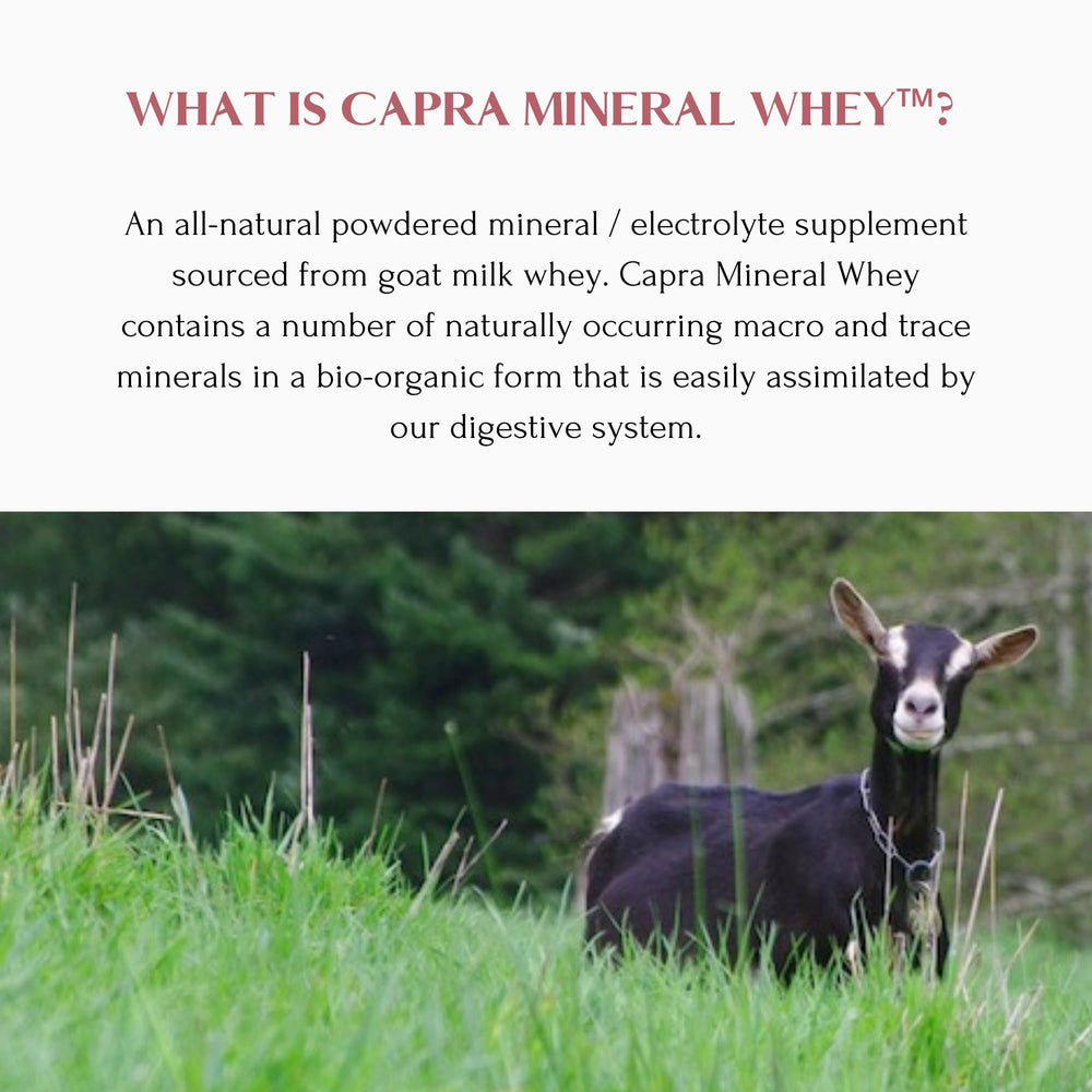 Mt Capra Mineral Whey farm photo emphasizes USA-made quality