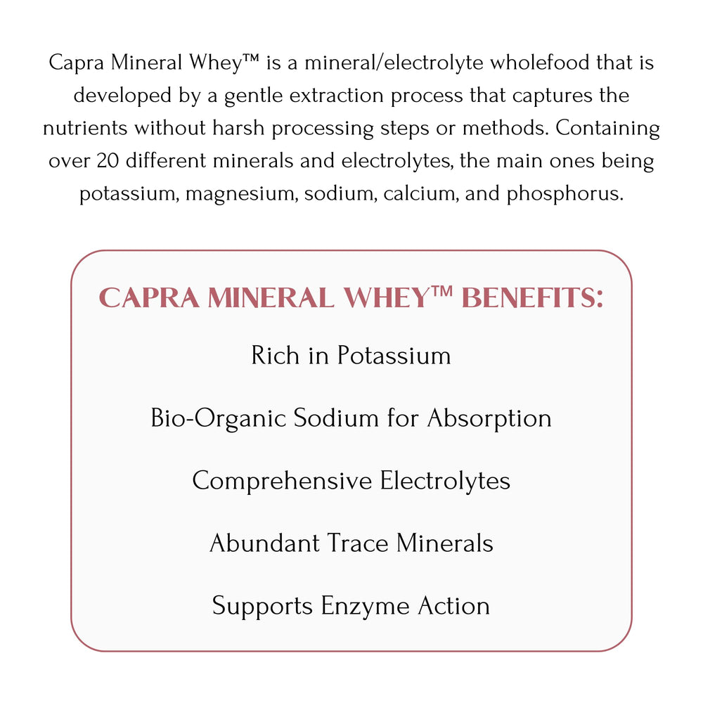 Mt Capra Mineral Whey poured into hot cider for comforting warmth