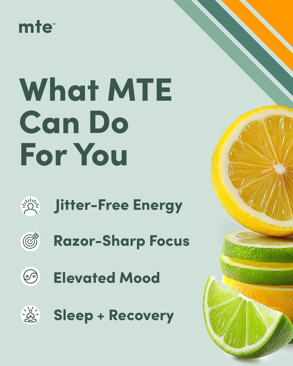 MTE paraxanthine nootropic ingredients close-up highlighting clean energy without jitters.