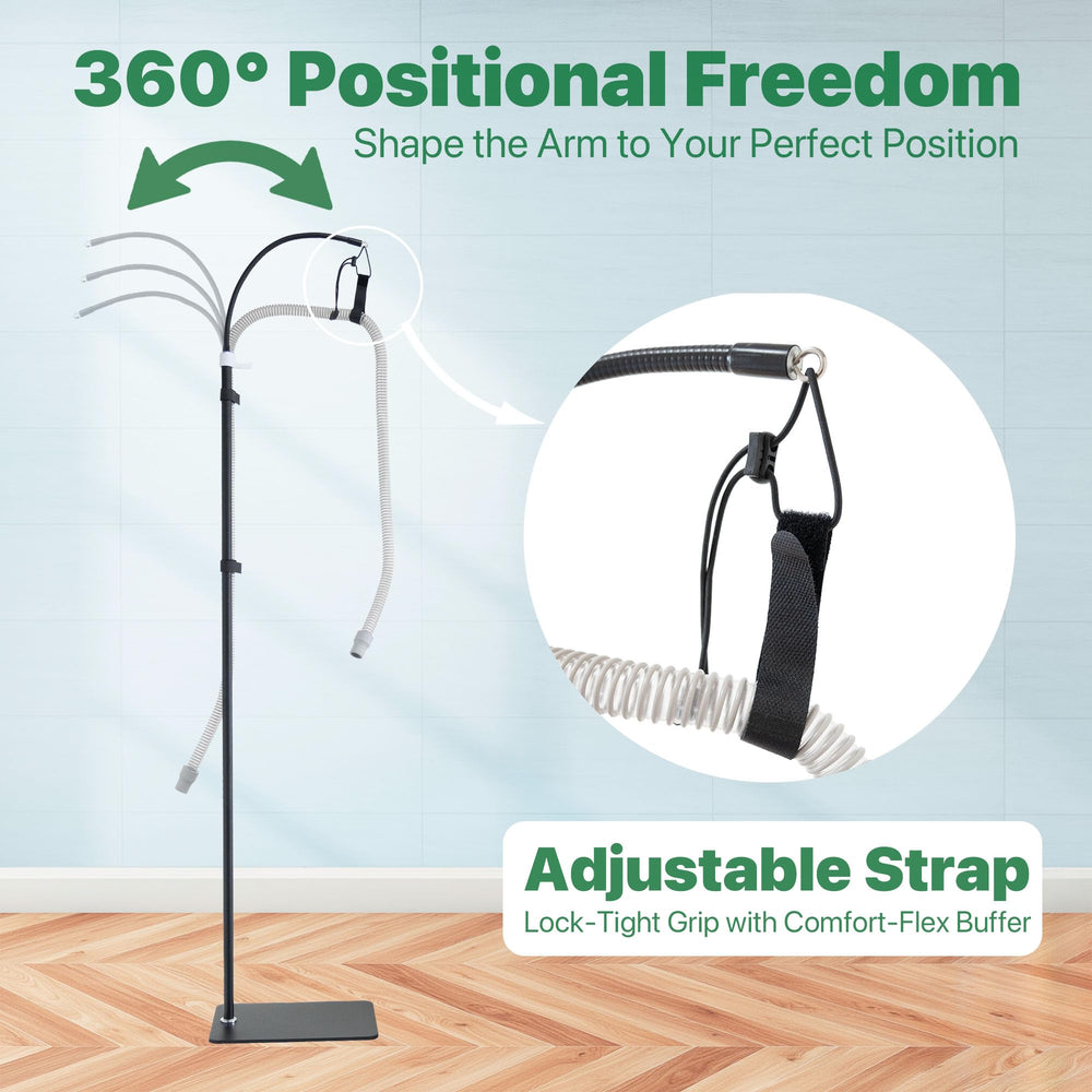 Mt.Jun CPAP hose holder top arm guides hose for a tidy path