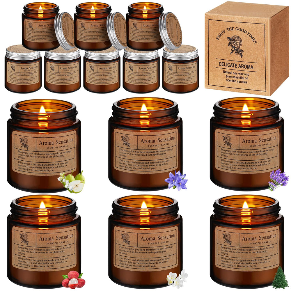 MTLEE 12pc home flower-scent set candles offering long-lasting aroma for cozy spaces