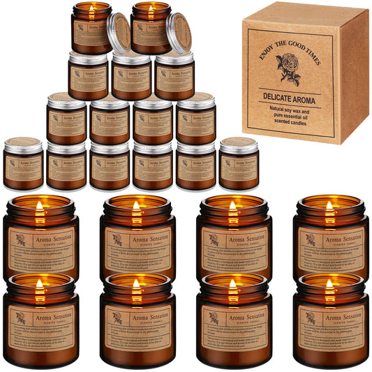 MTLEE 24-pcs candles assortment for home scenting and gifting.