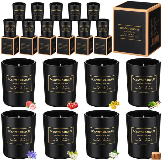 MTLEE 24 Pcs Candles Gift Set packaging, elegant and ready for gifting