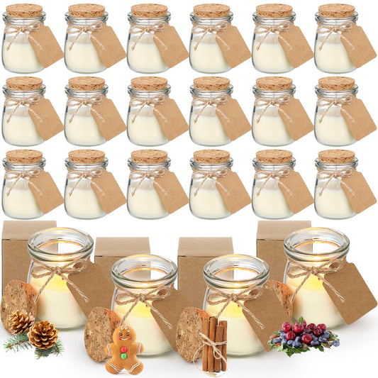MTLEE Christmas jar candles set with festive scent variety for home decor