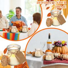 MTLEE Fall decor jar candle enhances dorms, apartments, and offices