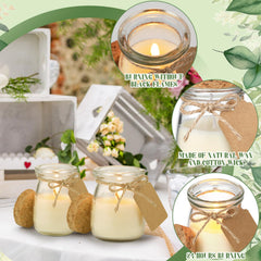 MTLEE wedding decor display featuring glass jar candles