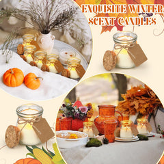 MTLEE pumpkin scent jar candle adds seasonal charm to any space.