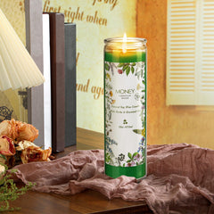 MTLEE vintage botanical patterned candle evokes mystery and intention for wealth visualization