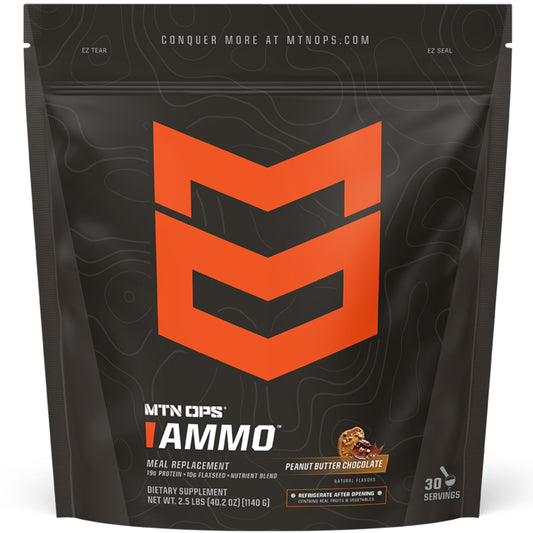 MTN OPS Ammo Meal shake poured in a glass for a quick protein-rich breakfast