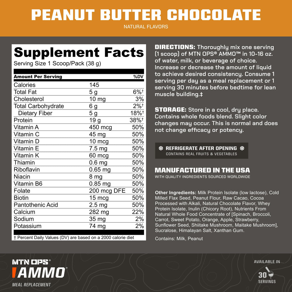 MTN OPS Ammo Meal spinach ingredient visuals highlight greens